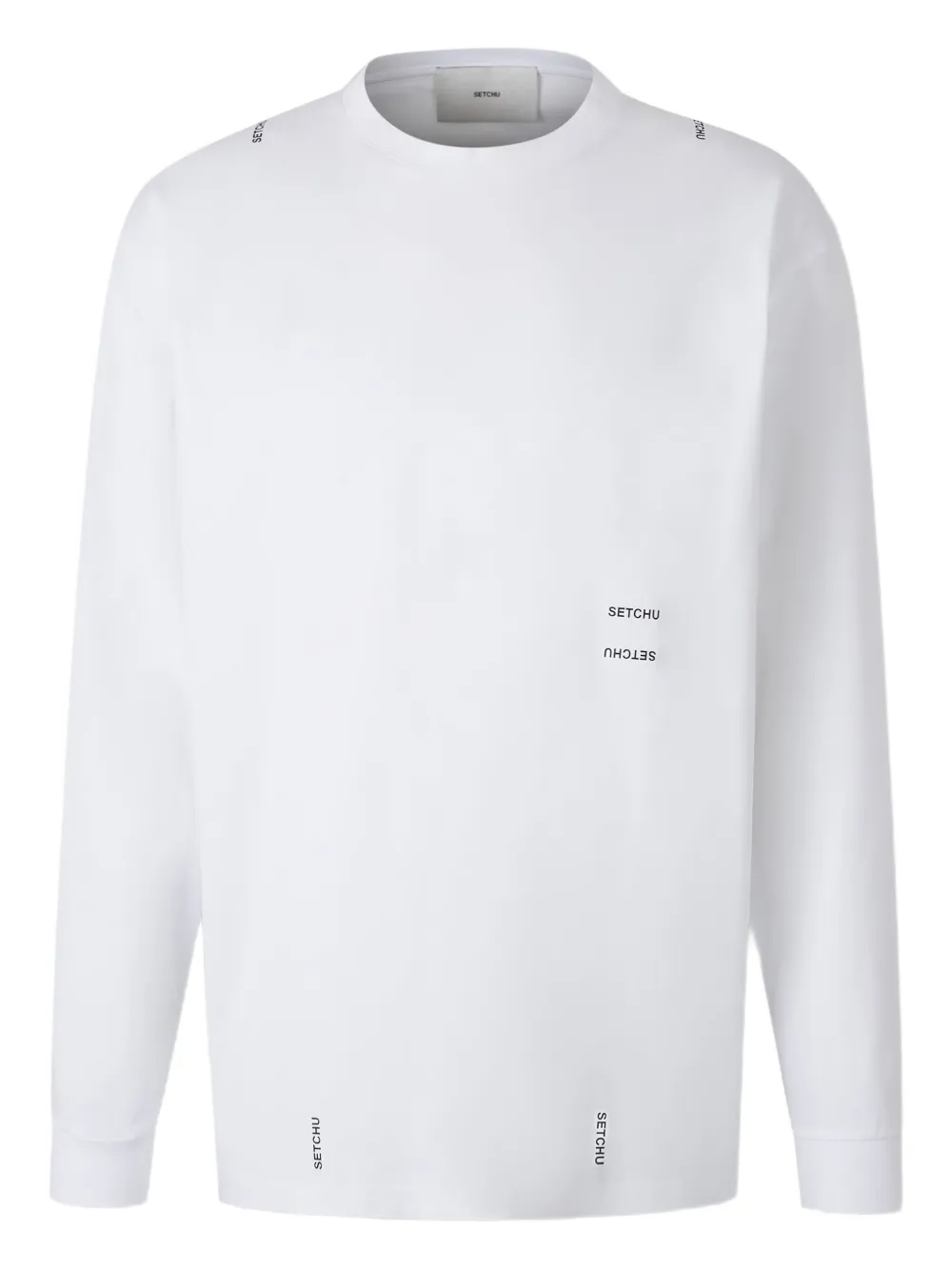Setchu logo-print long-sleeve T-shirt | White | Image 1
