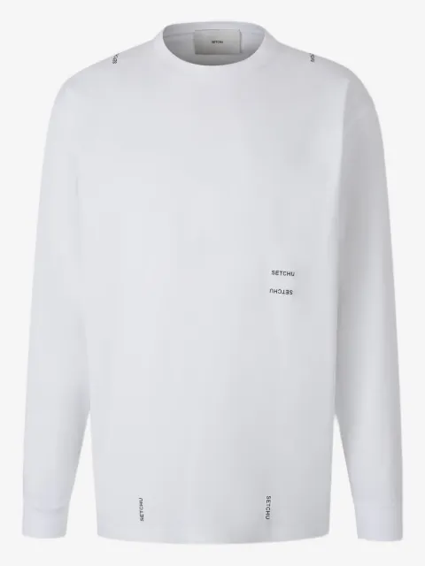 Setchu playera manga larga con logo estampado