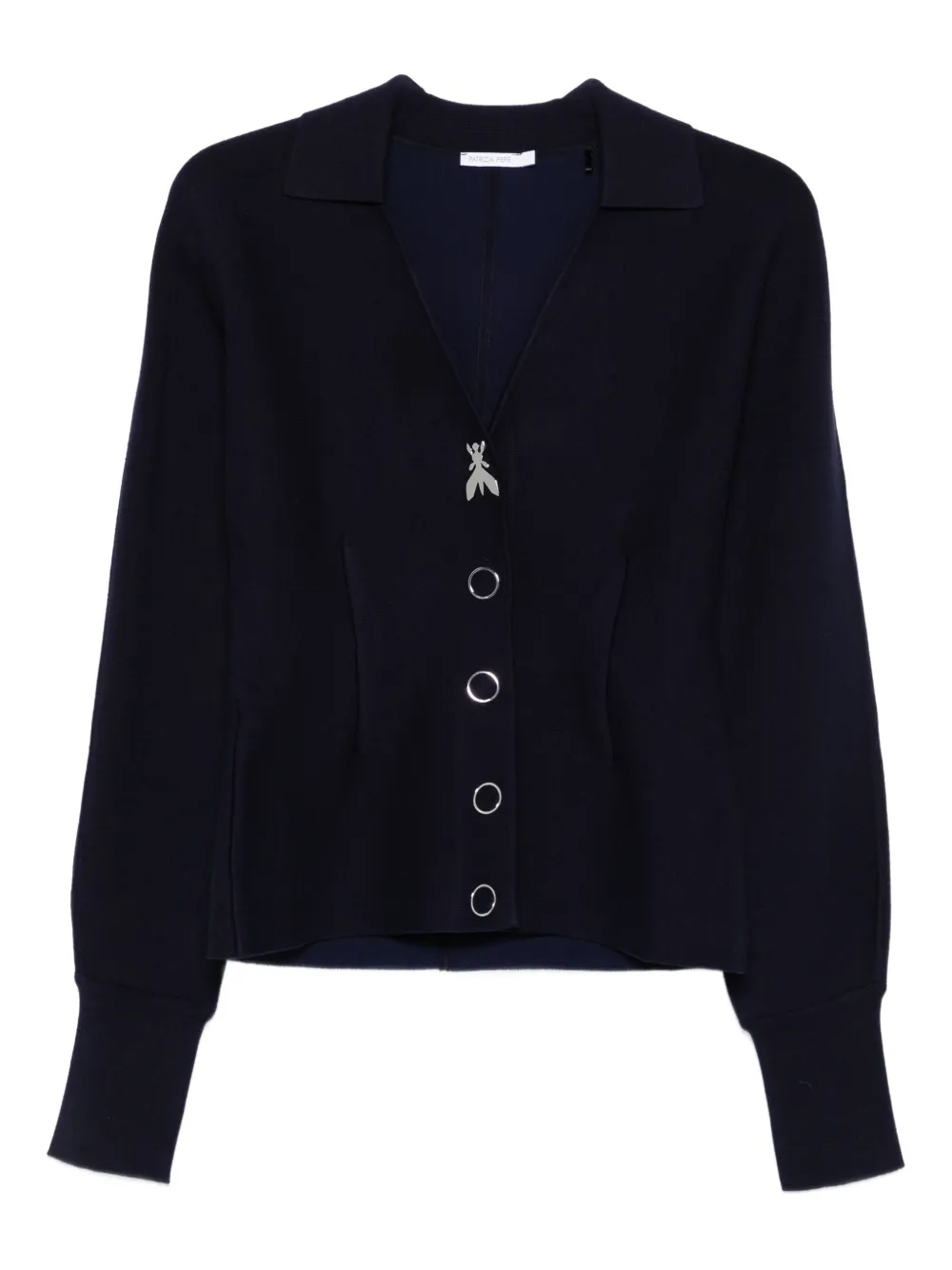 Patrizia Pepe long-sleeve button cardigan - ブルー Patrizia Pepe long-sleeve button cardigan - ブルー