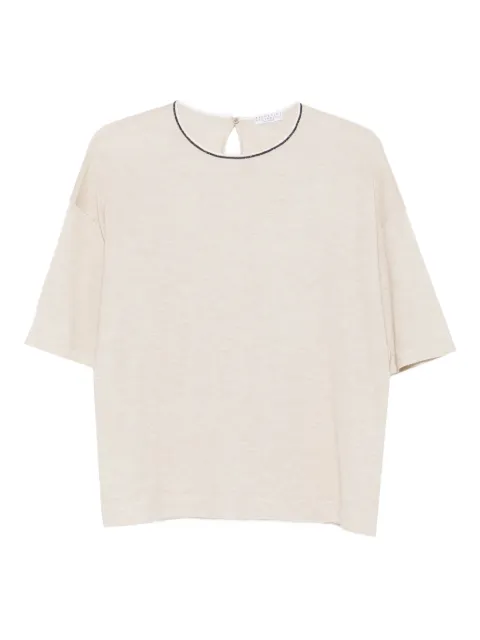 Brunello Cucinelli crew-neck cashmere-blend T-shirt