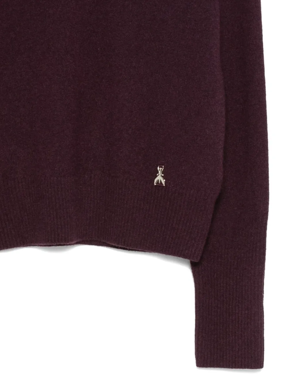 Patrizia Pepe Kasjmier trui met logoplakkaat Paars