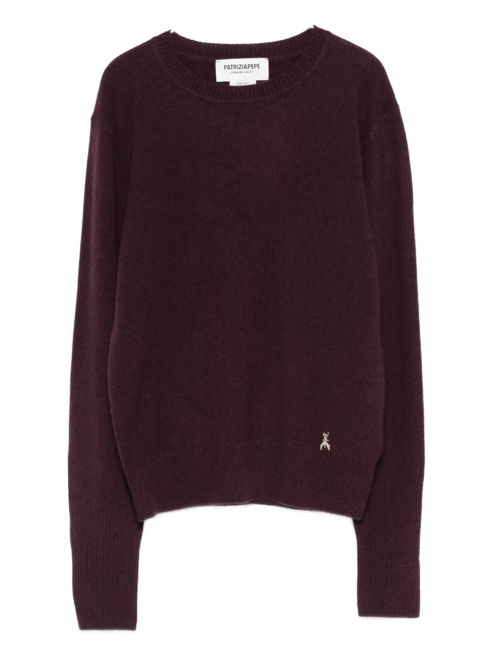 Patrizia Pepe logo-plaque cashmere sweater - Viola