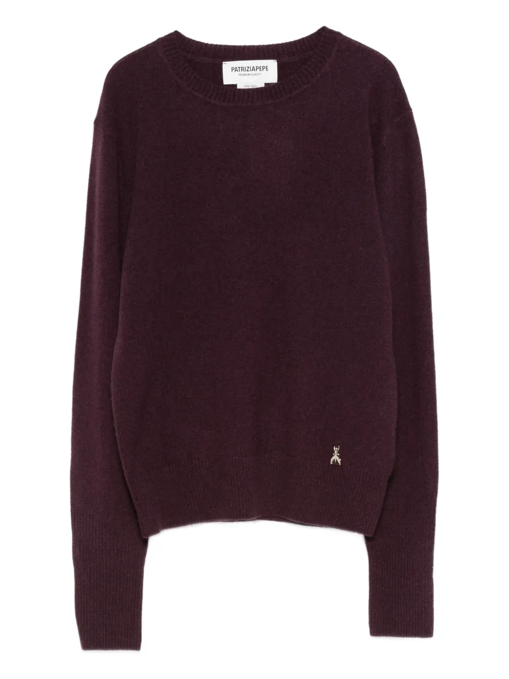 Patrizia Pepe logo-plaque cashmere sweater - パープル Patrizia Pepe logo-plaque cashmere sweater - パープル