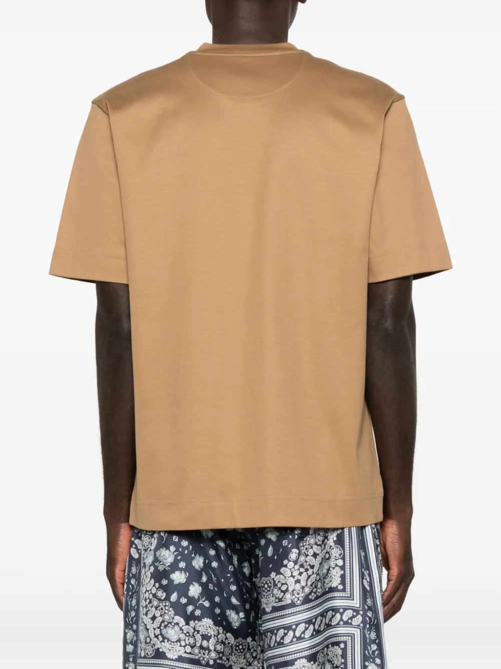 Fendi Zip-pocket T-shirt In Brown