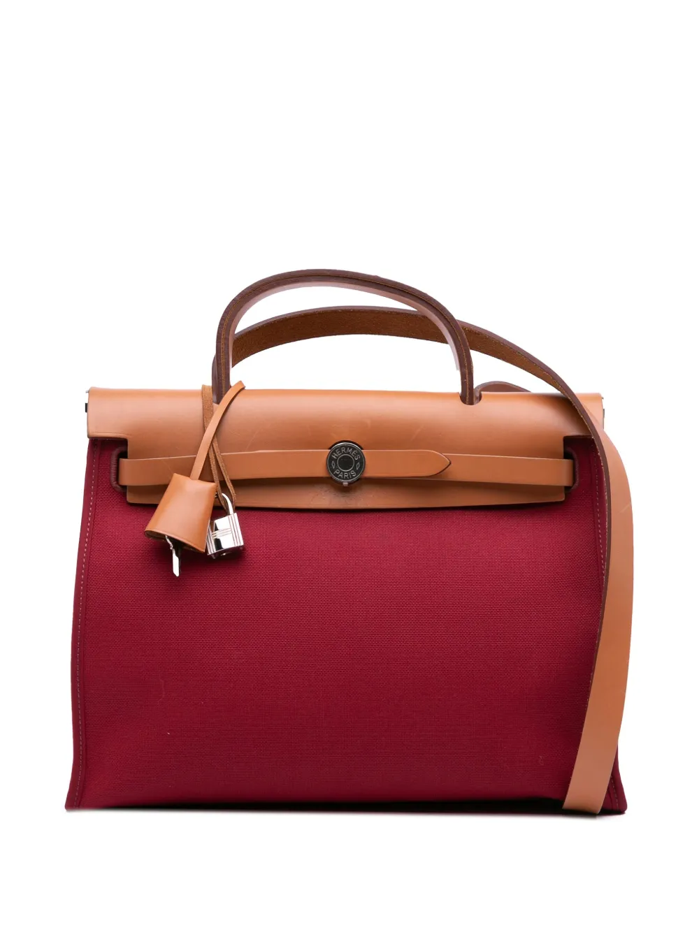 Hermès Pre-Owned 2016 トワル エールバッグ ジップ 31 サッチェルバッグ - ブラウン Hermès Pre-Owned 2016 トワル エールバッグ ジップ 31 サッチェルバッグ - ブラウン