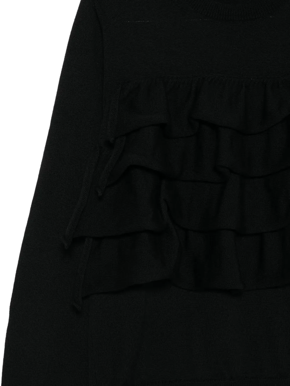 Comme Des Garçons Ruffled Sweater In Black