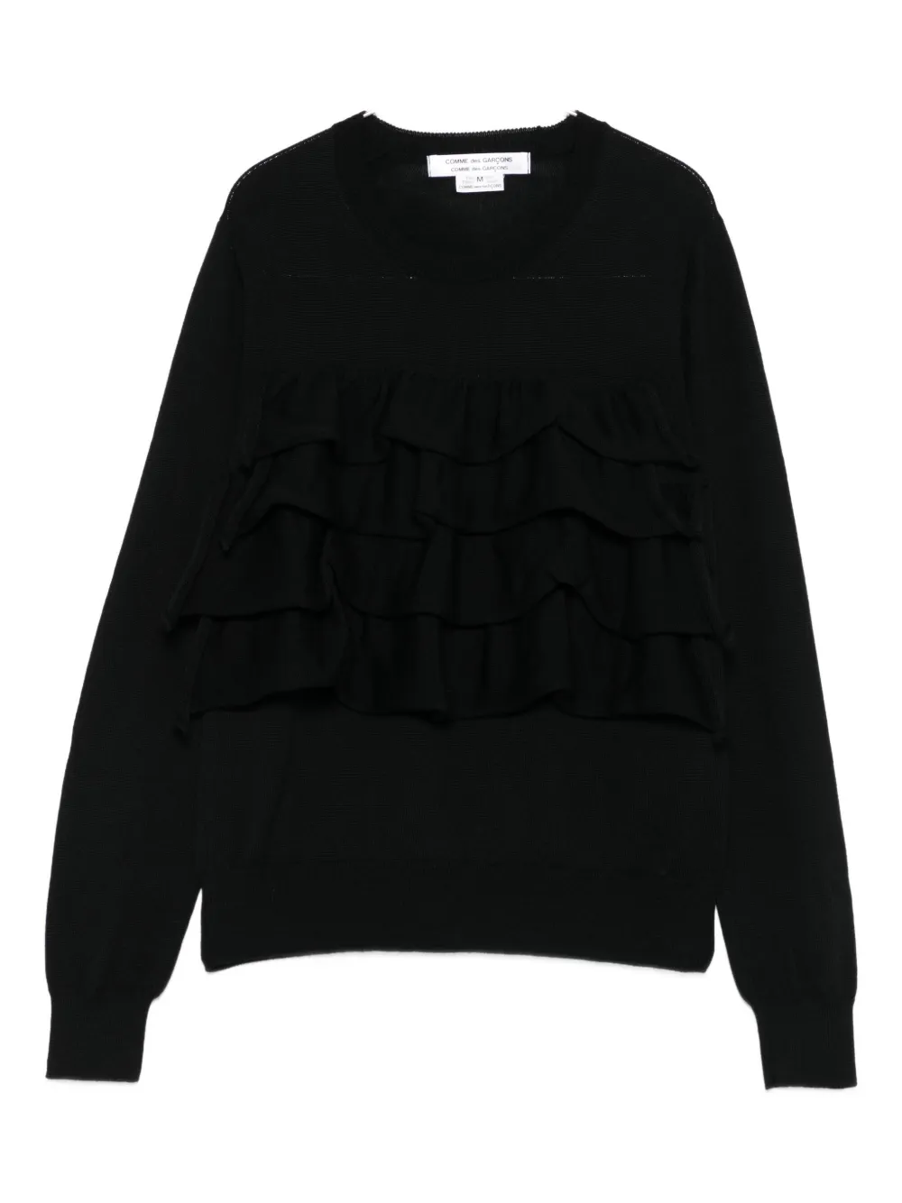 Comme Des Garçons Ruffled Sweater In Black