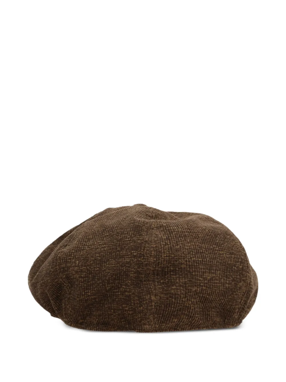 TAIGA TAKAHASHI Ribfluwelen baret - Bruin
