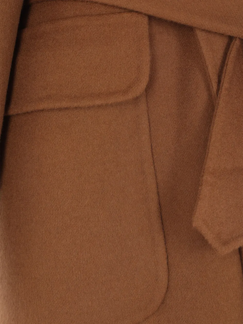 Dušan Belted Patch-pocket Coat In Brown