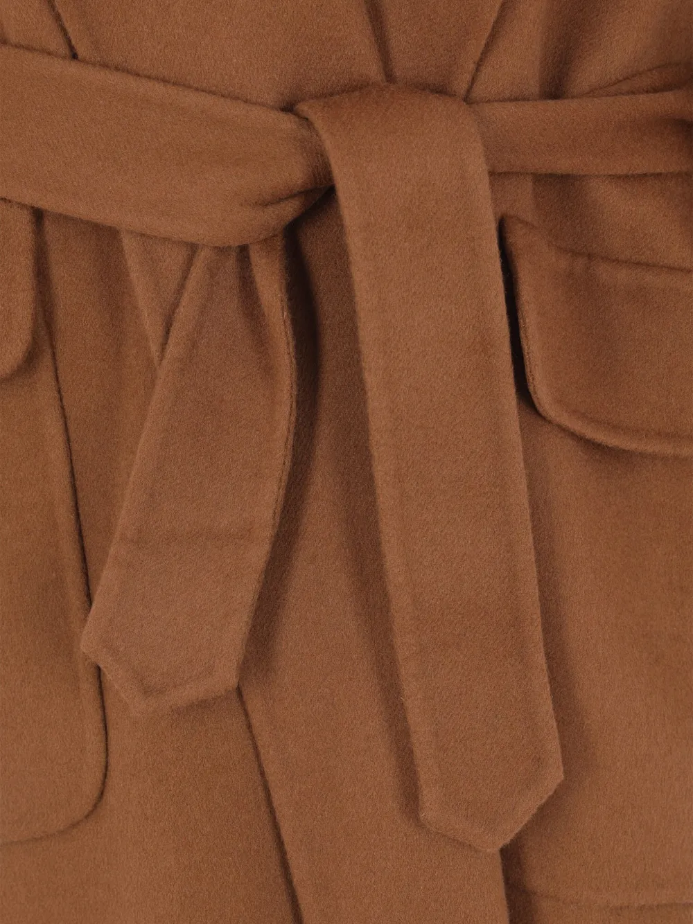 Dušan Belted Patch-pocket Coat In Brown