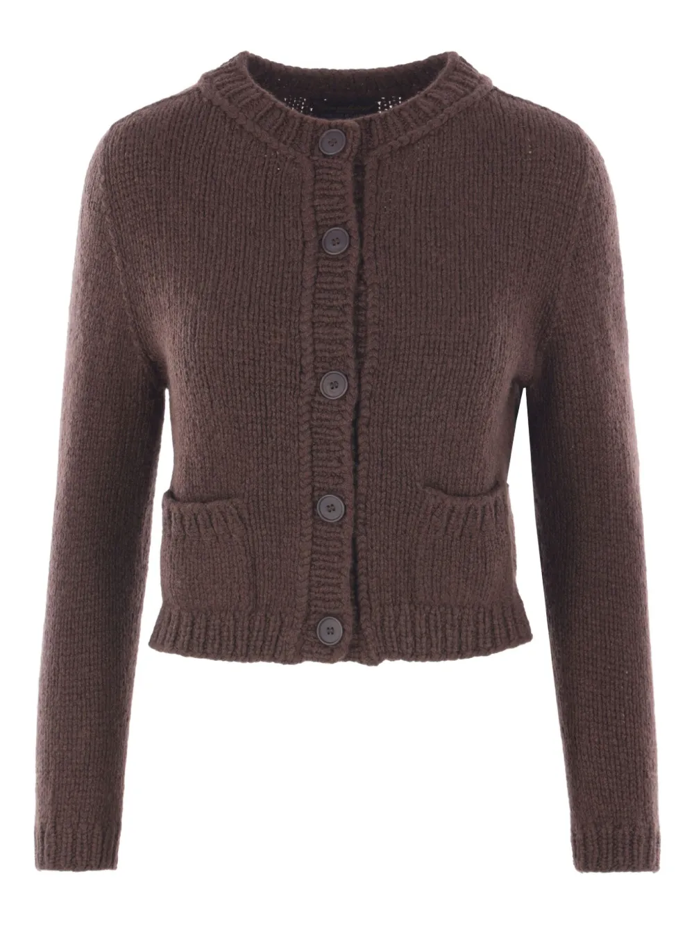 Wommelsdorff Berlin Patch-pocket Button Cardigan In Brown