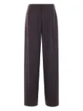 Dusan pleated elasticated-waist straight trousers - Grey