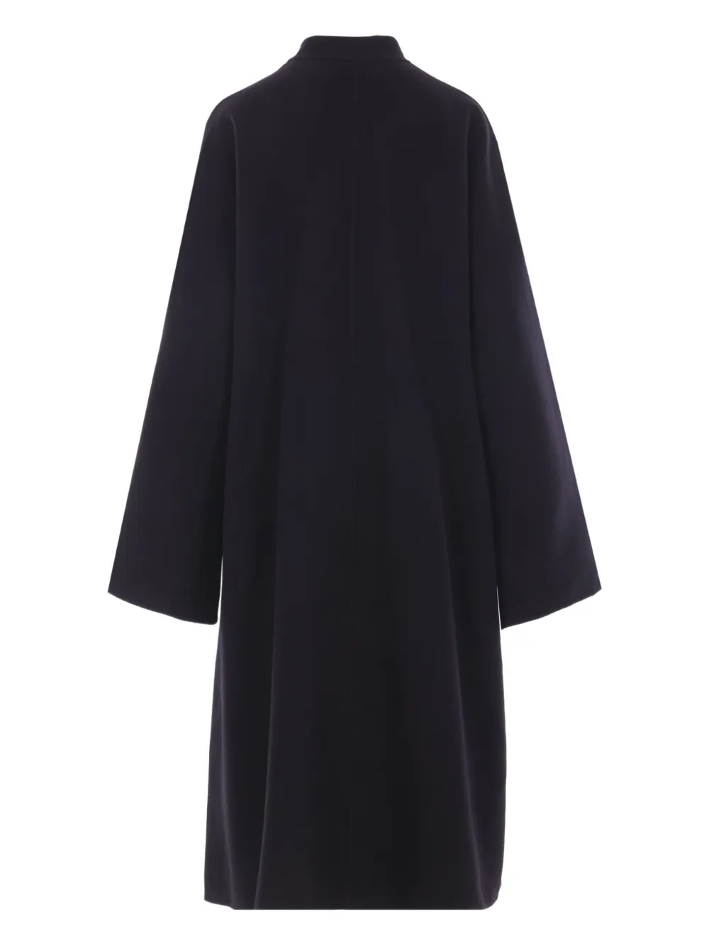 Dušan Mandarin-collar Wool Coat In Black