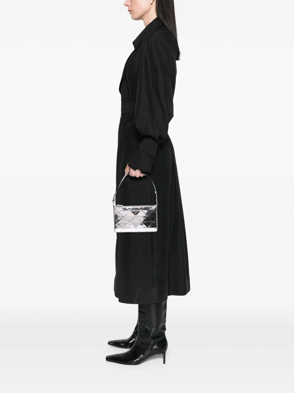 Prada Pre-Owned 2013-2025 Mini Metallic Spazzolato Tria shoulder bag | Pre-Owned | Image 2
