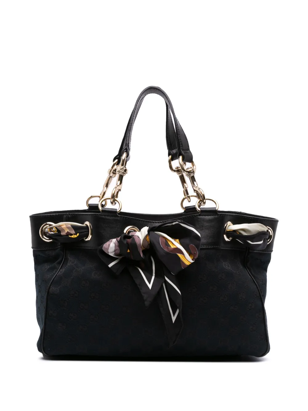 Gucci Pre-Owned 2000-2015 ミディアム GGキャンバス ポジターノ ハンドバッグ - ブラック Gucci Pre-Owned 2000-2015 ミディアム GGキャンバス ポジターノ ハンドバッグ - ブラック