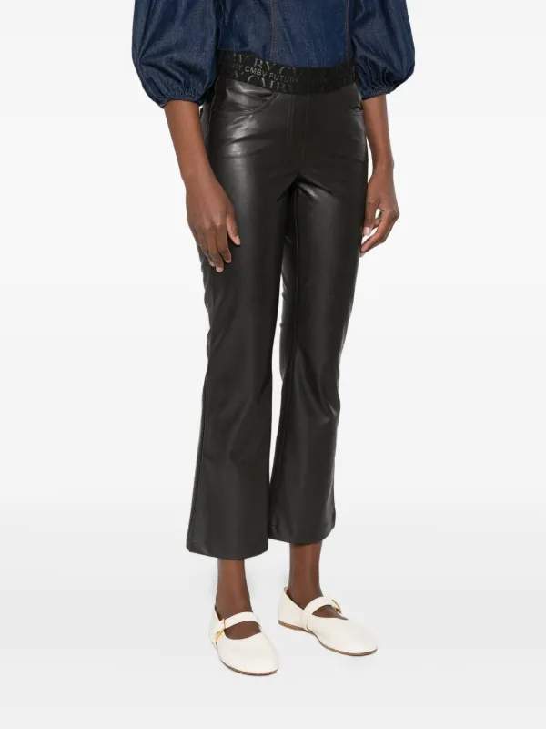 Cambio waistband-detail Flared Trousers Black FARFETCH AZ