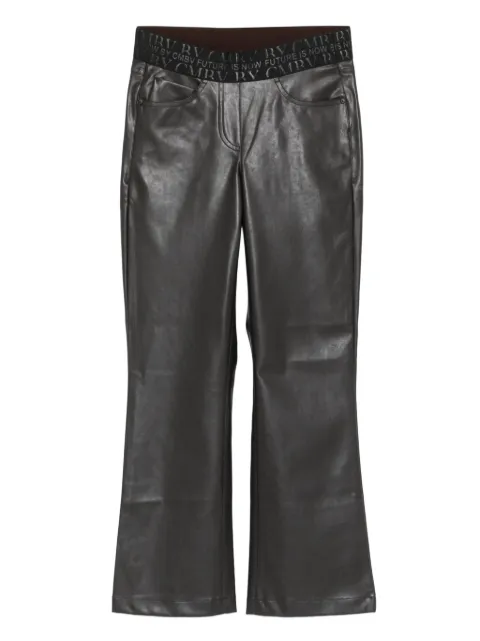 Cambio waistband-detail flared trousers