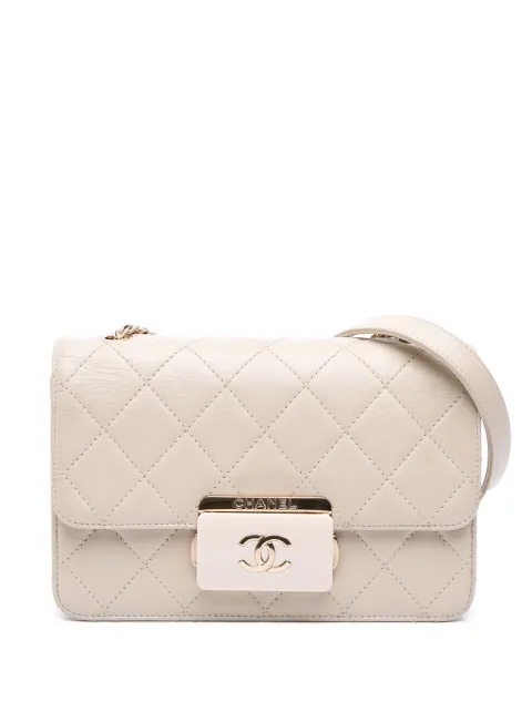 CHANEL Pre-Owned 2017-2018 Mini Lambskin Beauty Lock Flap crossbody bag