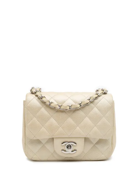 CHANEL Pre-Owned 2014-2015 Mini Square Classic Caviar Single Flap crossbody bag