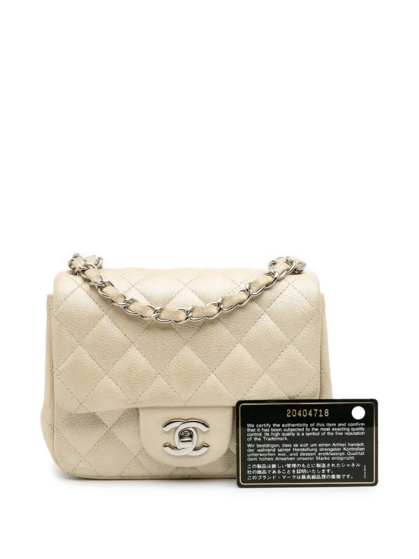 CHANEL Pre-Owned 2014-2015 Mini Square Classic Caviar Single Flap
