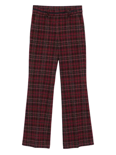 Cambio check-pattern flared trousers