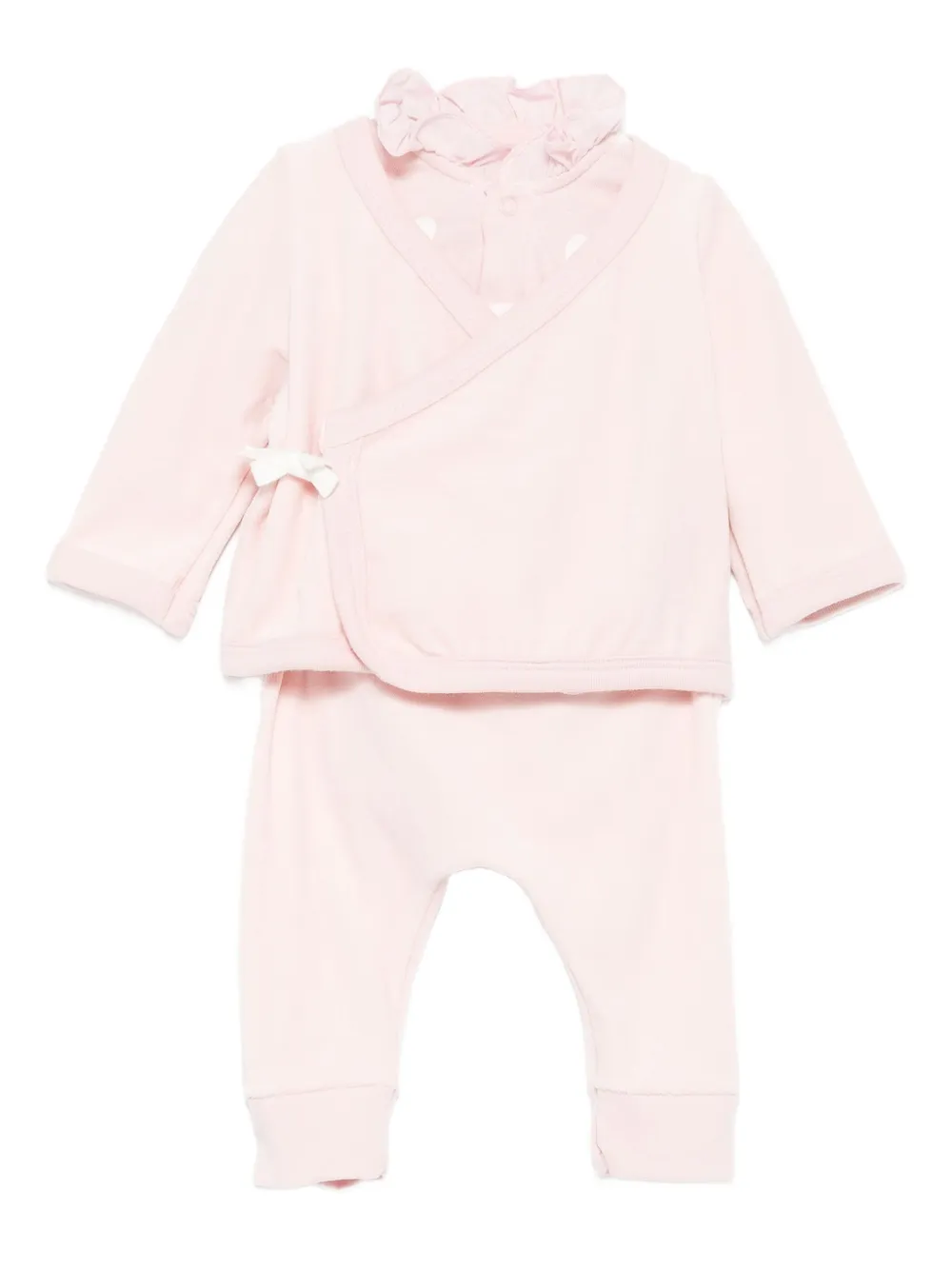 Petit Bateau heart-print babygrow (set of three) | Pink | Image 1