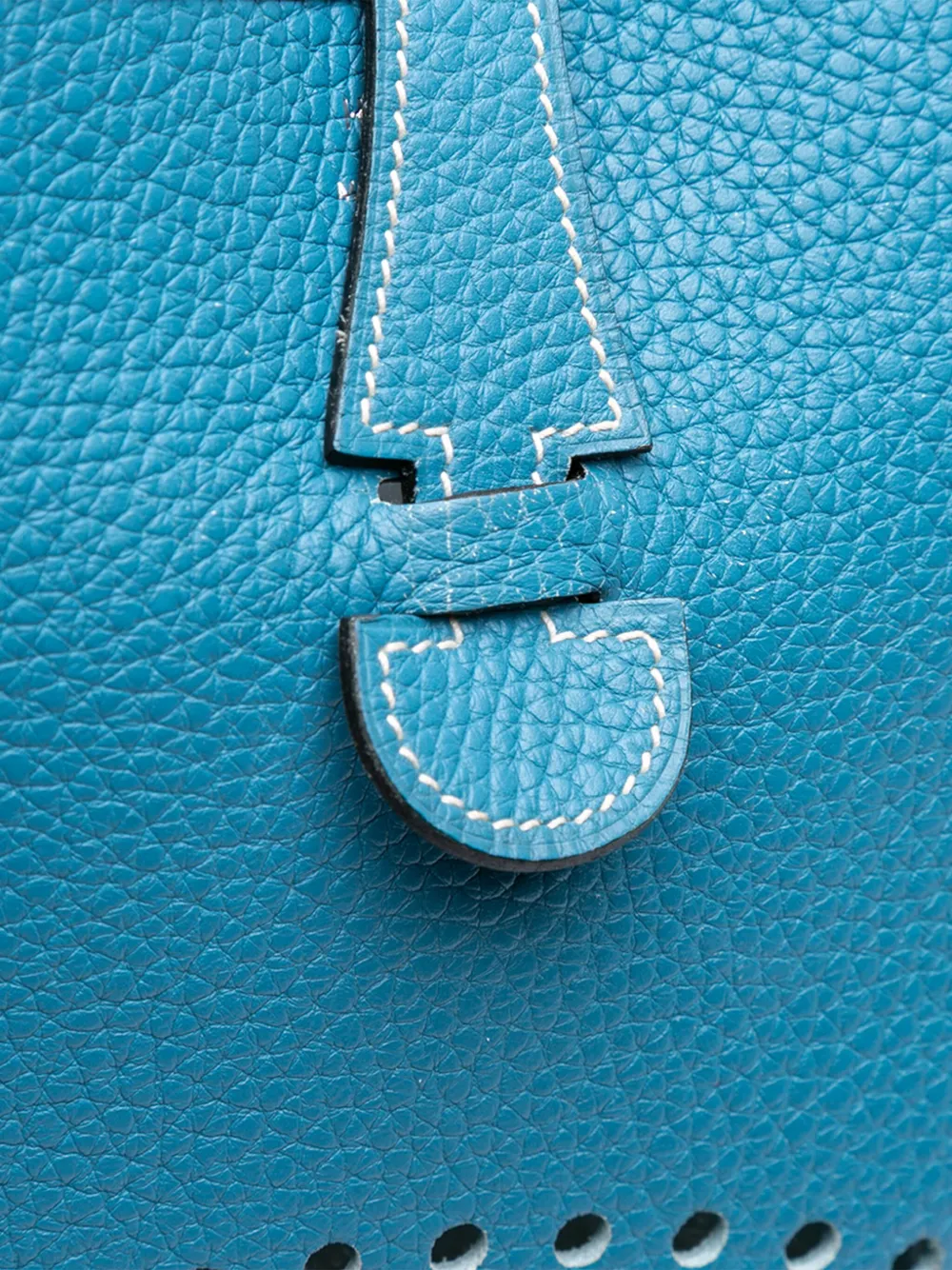 Pre-owned Hermes 2006 Clemence Evelyne I 29 Crossbody Bag In Blue