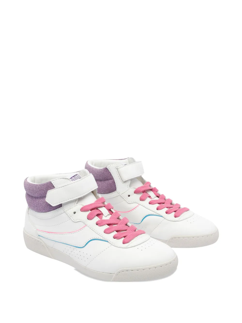 ABICA touch-strap high-top sneakers - Wit