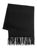 THE DYNAMIS STUDIO fringed wool scarf - Black