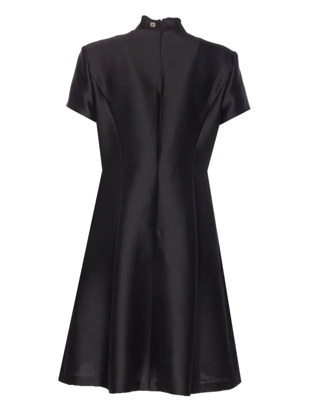 Curve Mini-jurk met korte mouwen en logodetail - Zwart