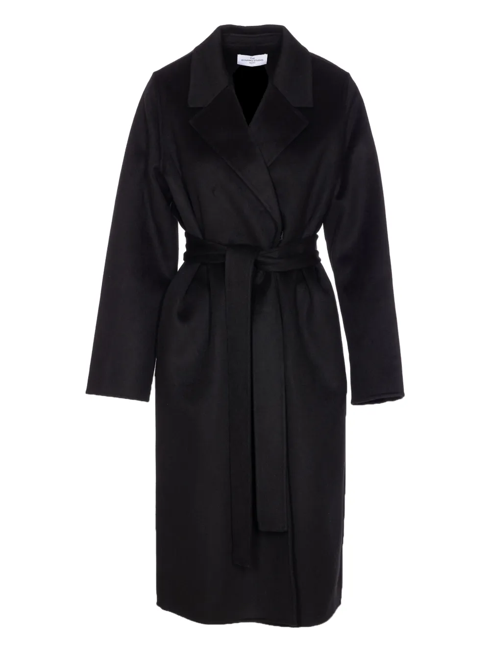 THE DYNAMIS STUDIO double-breasted belted coat | Black | Image 1
