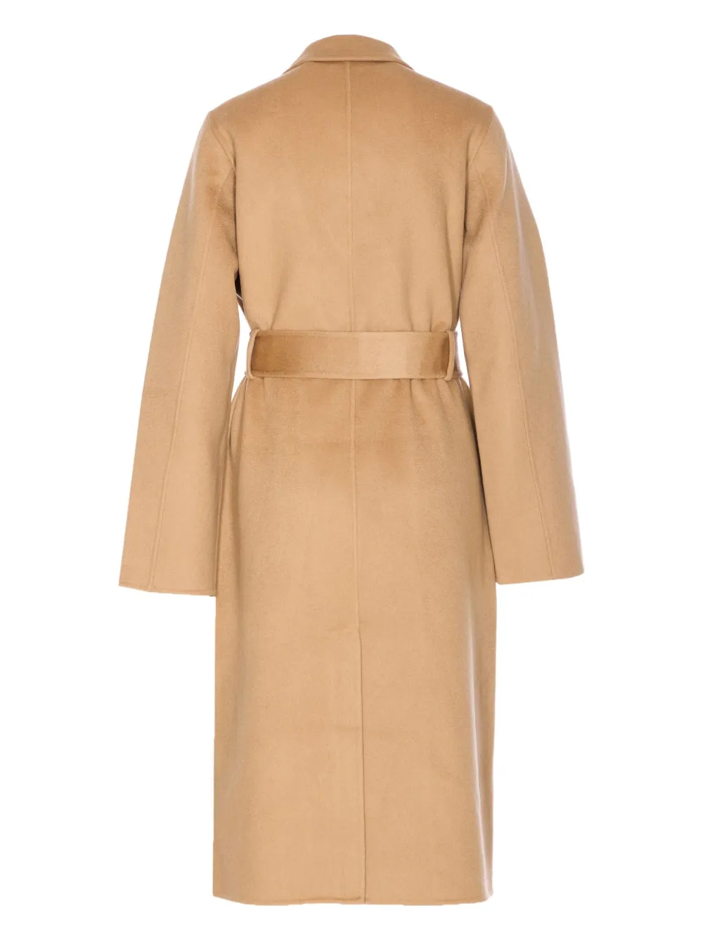 The Dynamis Studio Belted Double-breasted Coat In Neutral