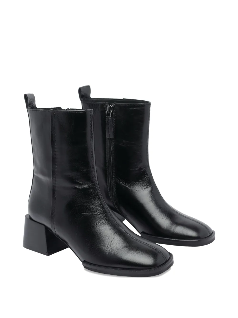 Poeve 50mm Leather Boots In Black