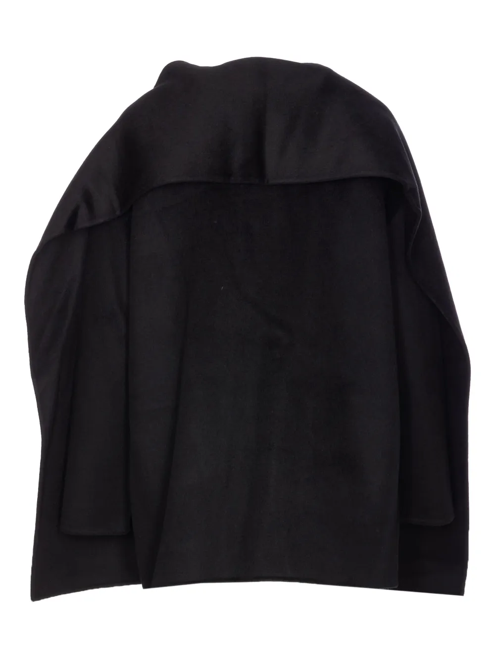 The Dynamis Studio Button-fastening Cape Coat In Black