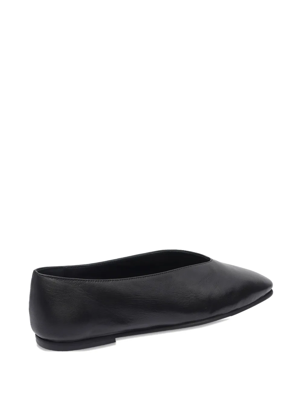 Poeve Leather Ballet Flats In Black