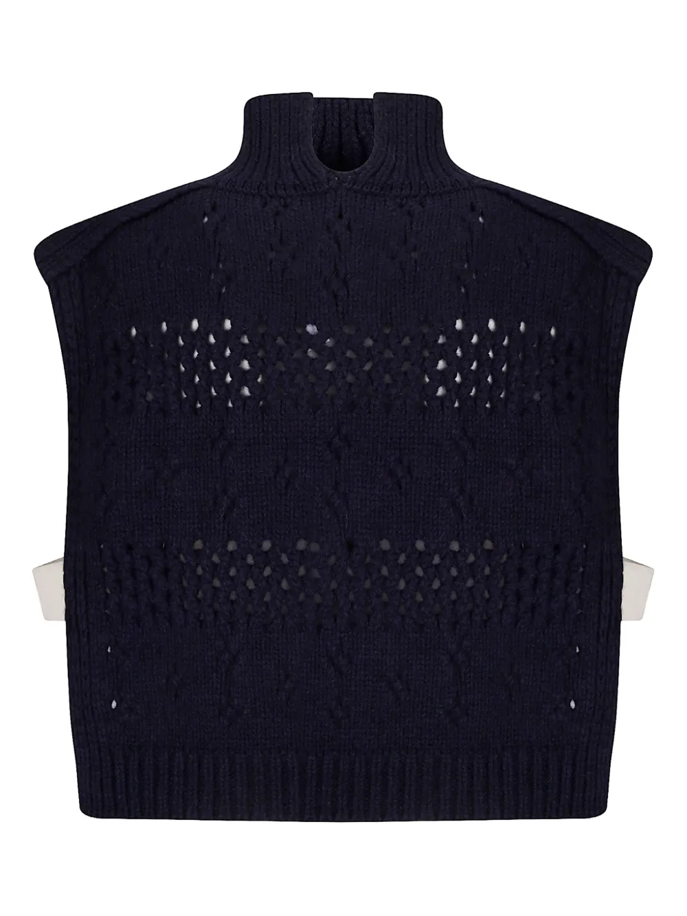 Sibel Saral high-neck open-knit vest | Black | Image 1