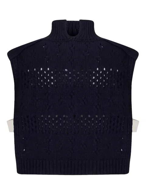 Sibel Saral high-neck open-knit vest