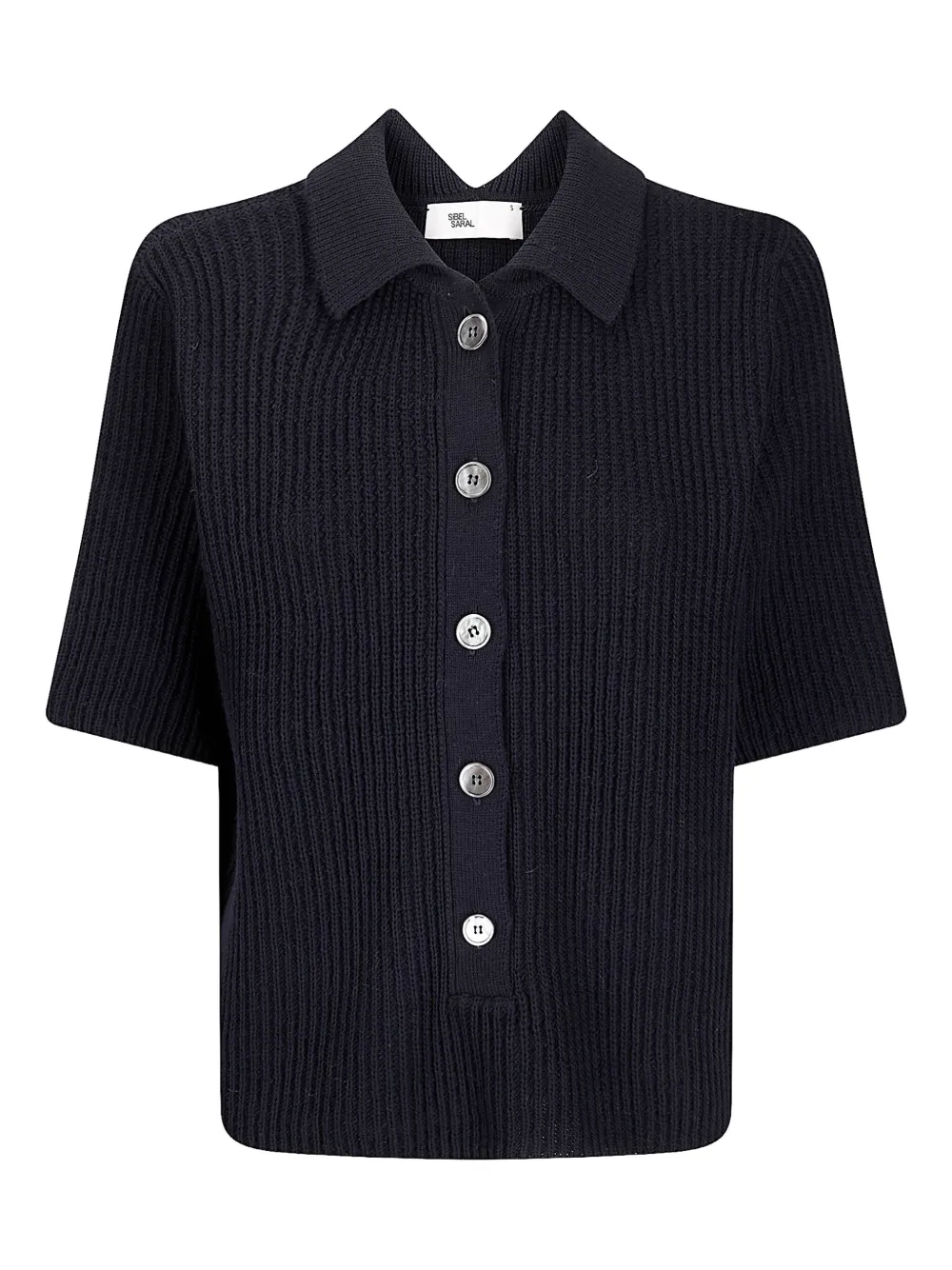 Sibel Saral ribbed polo sweater | Blue | Image 1