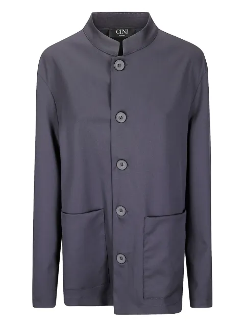 Cini mandarin-collar patch-pocket jacket