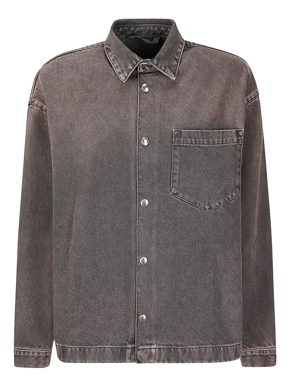 7 For All Mankind patch-pocket denim shirt jacket | Grey | Image 1
