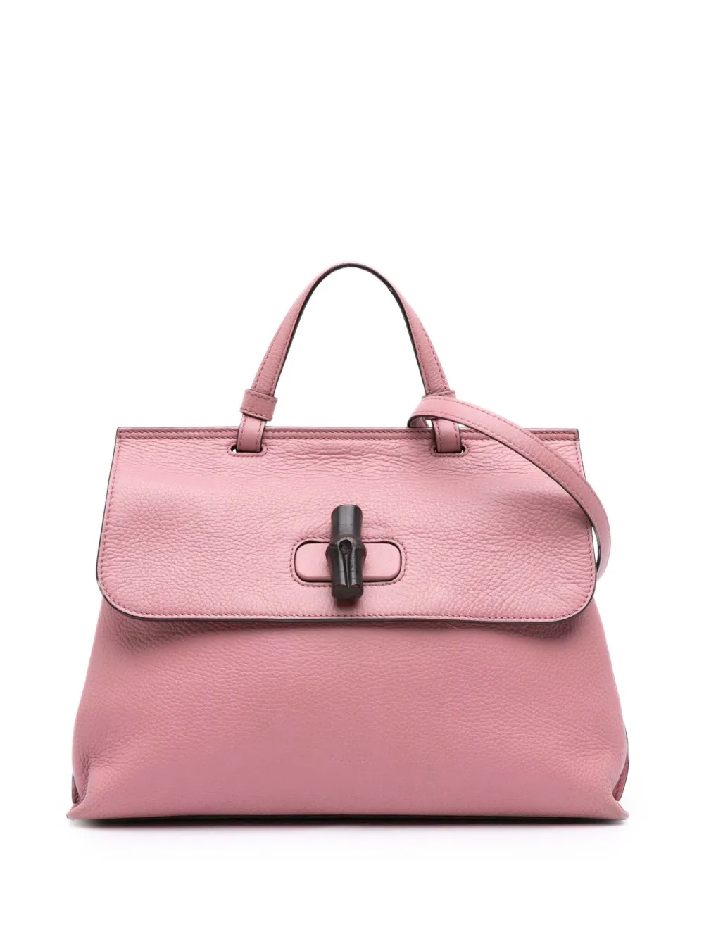 Gucci Pre-Owned 2016-2025 ミディアム レザー バンブー デイリー サッチェルバッグ - ピンク Gucci Pre-Owned 2016-2025 ミディアム レザー バンブー デイリー サッチェルバッグ - ピンク