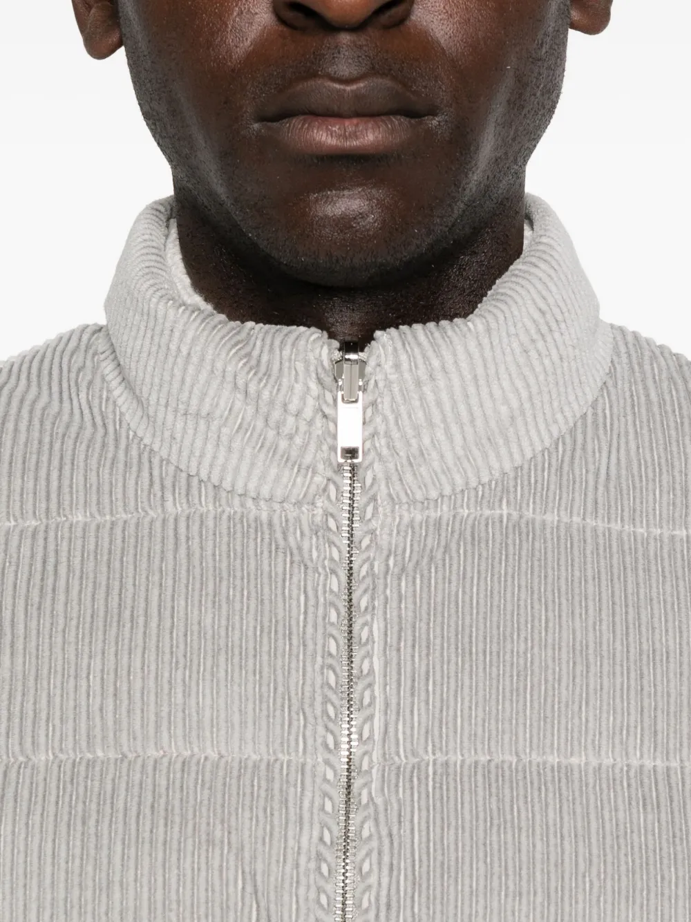 Eleventy Corduroy Quilted Vest In Gray