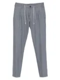 Eleventy cuffed drawstring tapered trousers - Blue