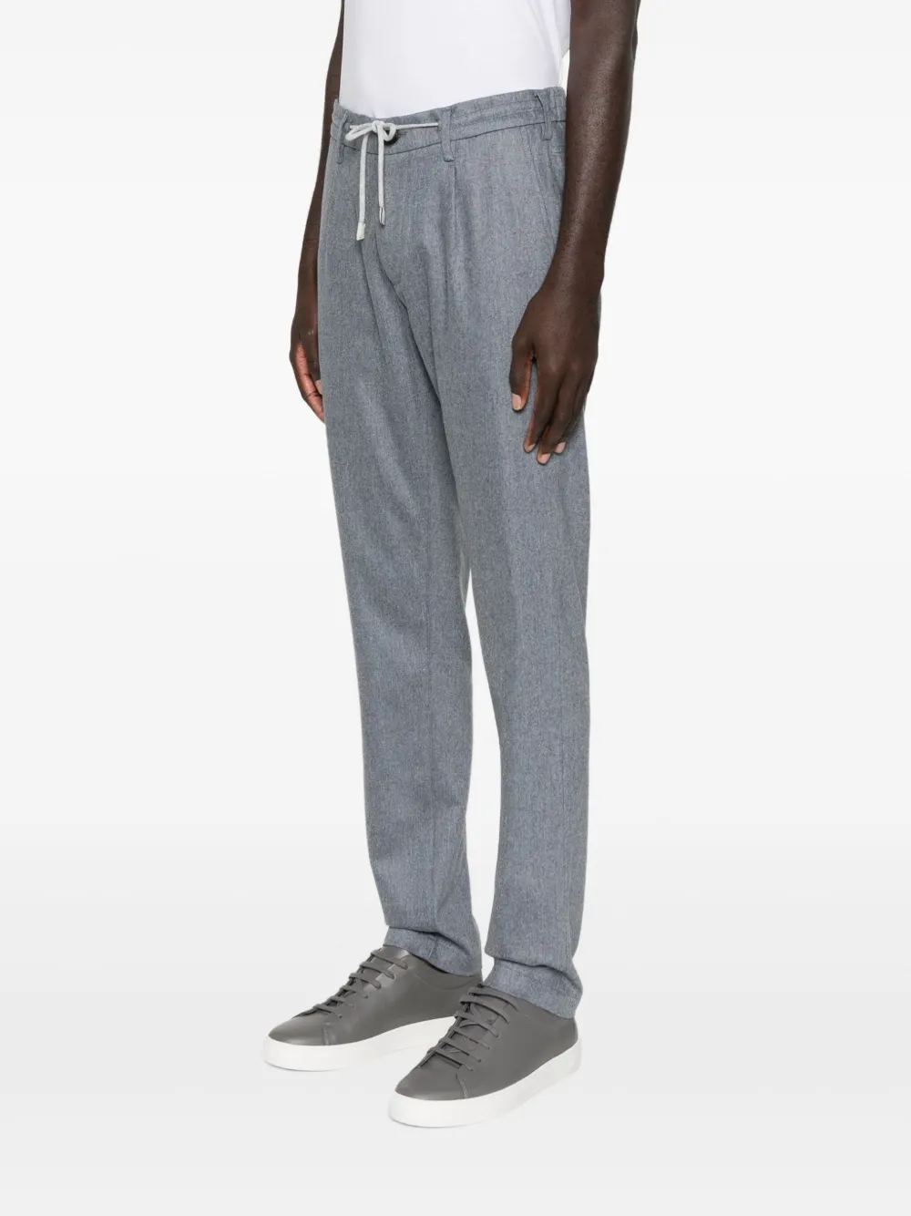 Eleventy Broek met trekkoord en toelopende pijpen Blauw