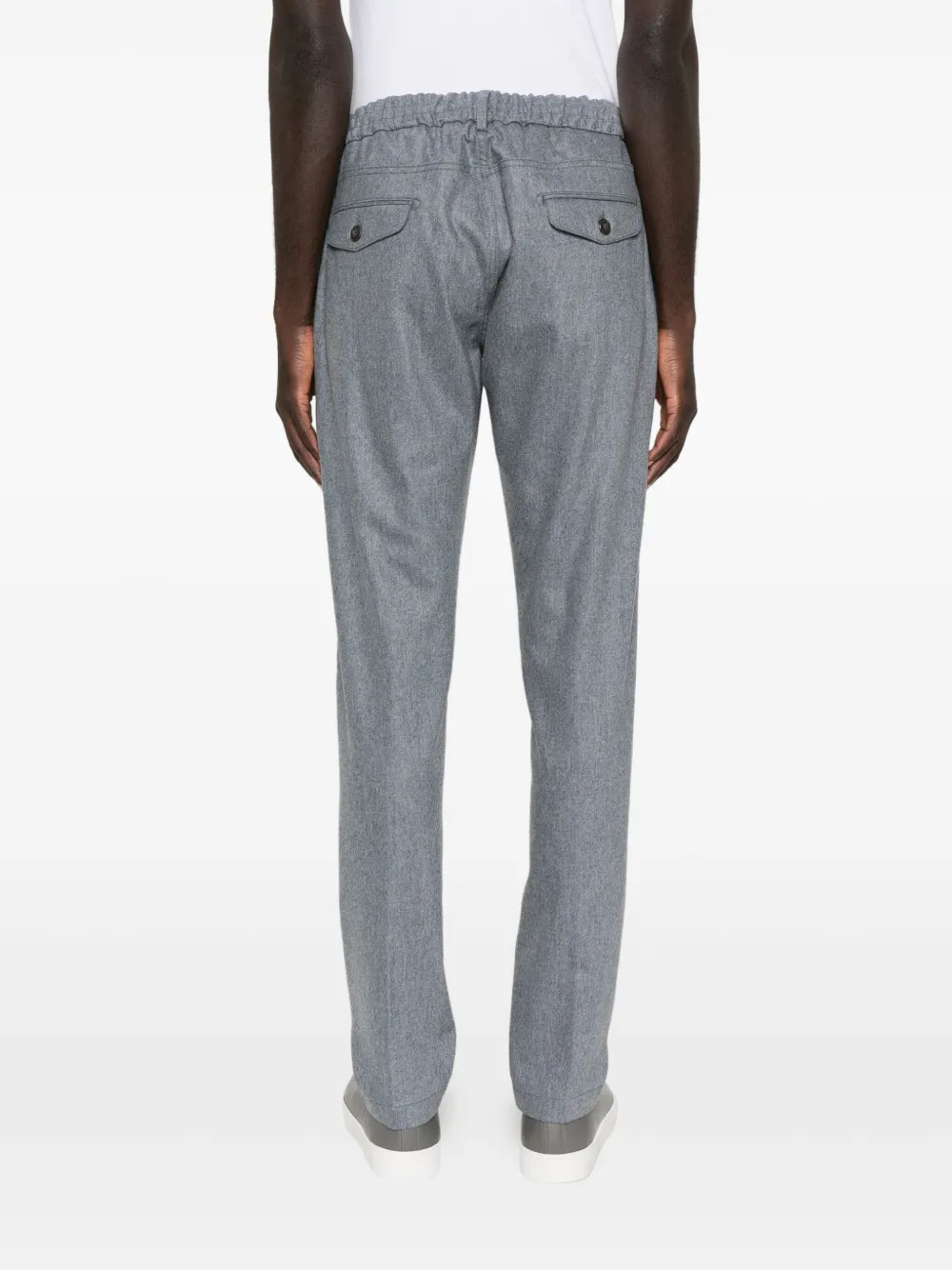 Eleventy Broek met trekkoord en toelopende pijpen Blauw