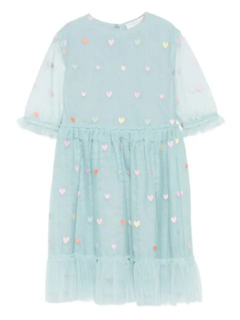Stella McCartney Kids hjärtprydd tyllklänning