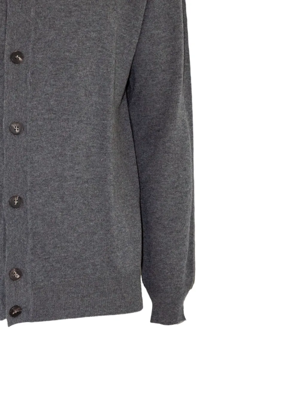 Kangra Cashmere Turtleneck Button Cardigan In Gray