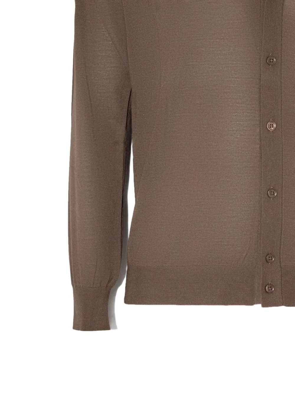 Kangra Cashmere V-neck Buttoned Cardigan In Brown