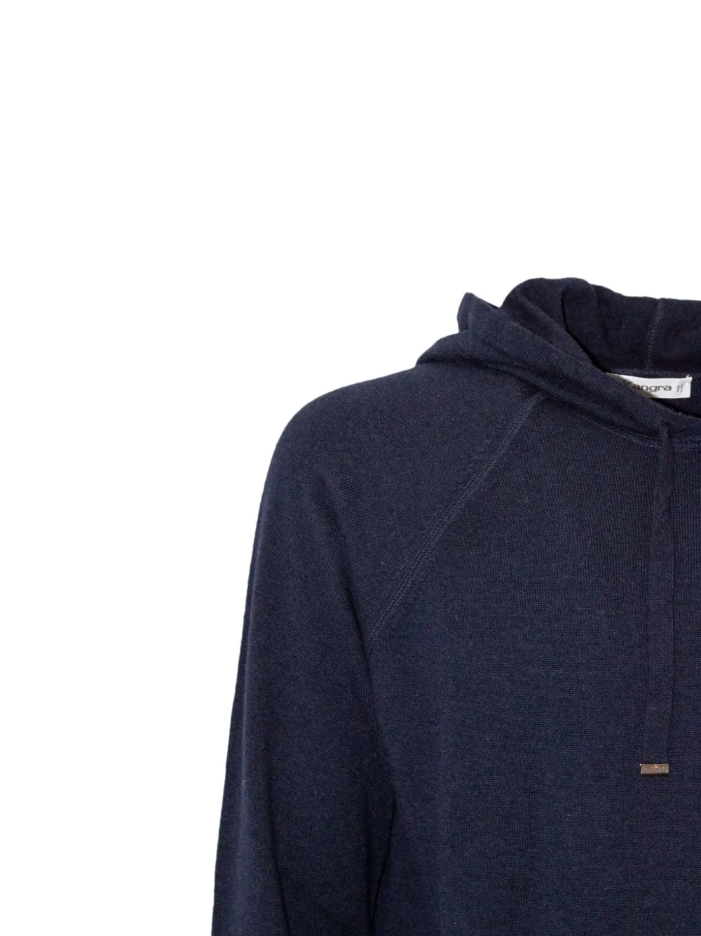 Kangra Cashmere Ribbed-hem Hoodie In Blue