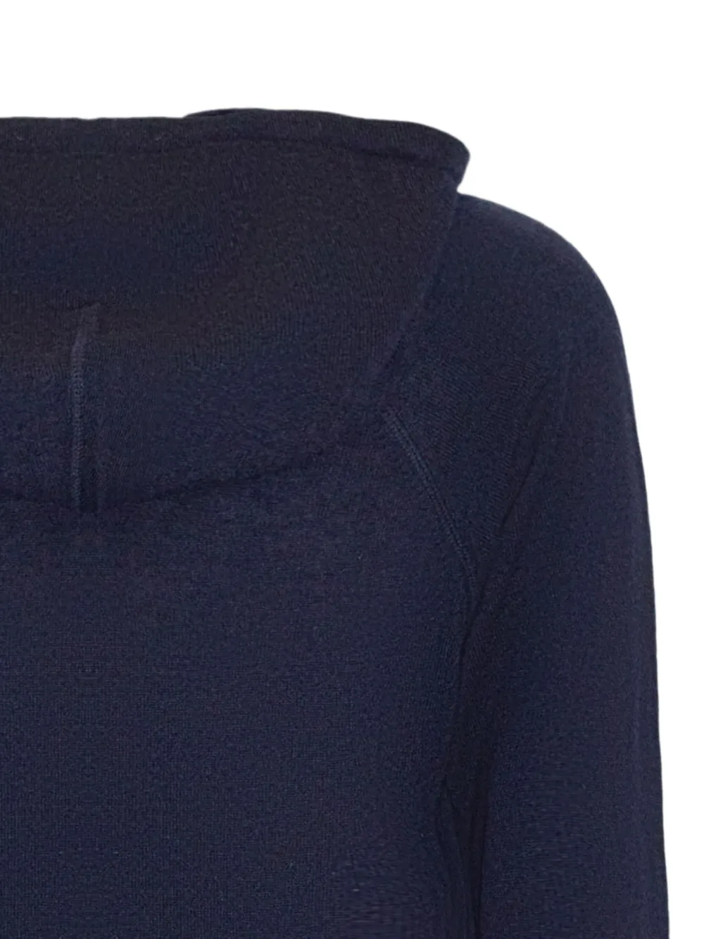 Kangra Hoodie met geribbelde zoom Blauw